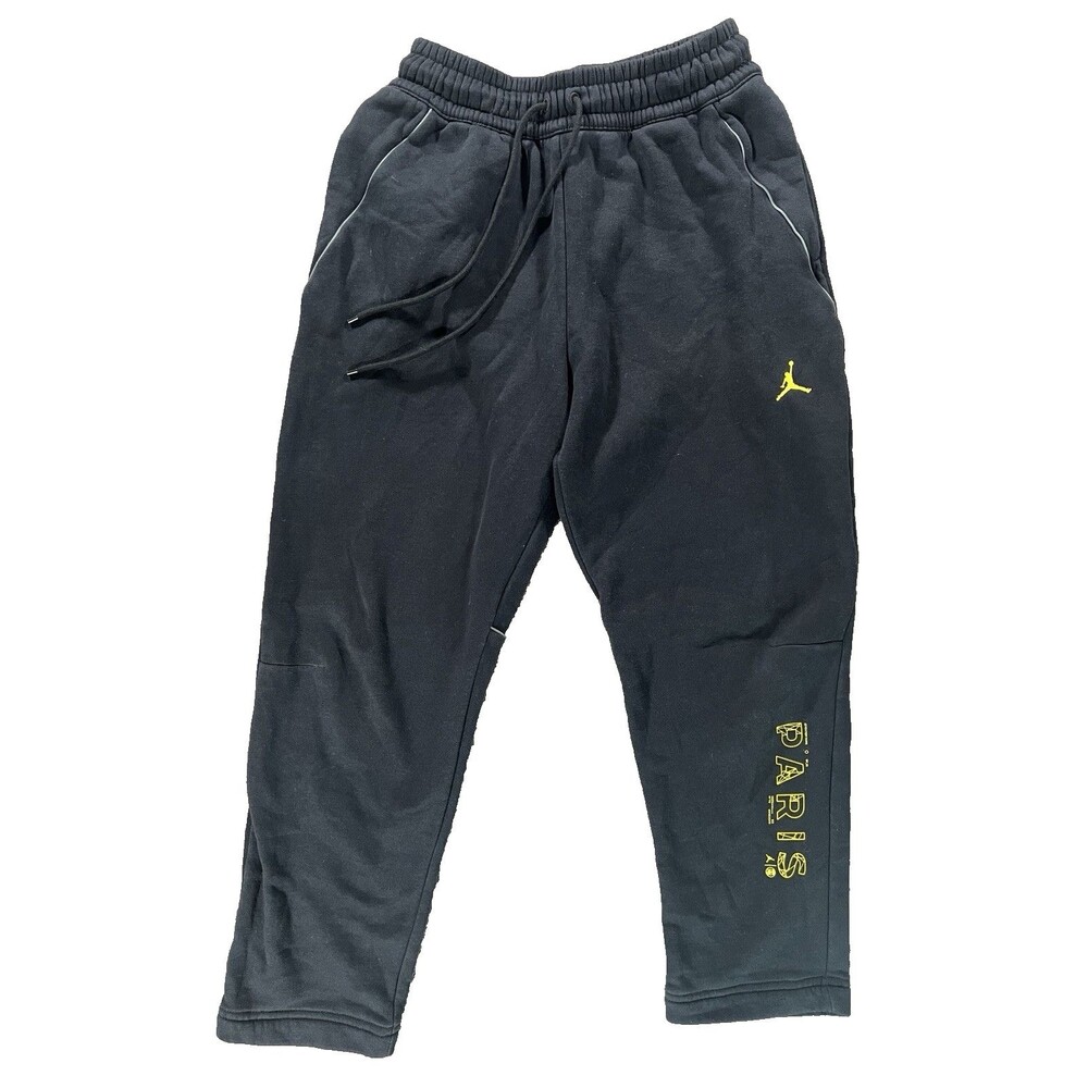 Air Jordan Mens PSG Paris Saint Germain Black Fleece Joggers Size Small